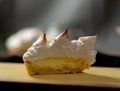 a portion of lemon pie Royalty Free Stock Photo