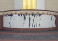 Portion of a massive bas-relief frieze on the base of the Tower Building in Fair Park in Dallas, Texas.