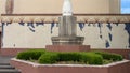 Portion of a massive bas-relief frieze on the base of the Tower Building in Fair Park in Dallas, Texas.