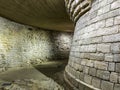 A portion of the medieval Louvre as preserved in the modern museum, Paris, France