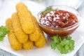 Portion of Mozzarella Sticks Royalty Free Stock Photo