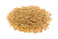 Portion of organic spelt isolated on a white background