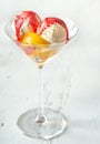 Portion of Peach Melba Royalty Free Stock Photo