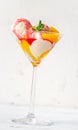 Portion of Peach Melba Royalty Free Stock Photo