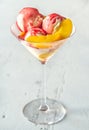 Portion of Peach Melba Royalty Free Stock Photo
