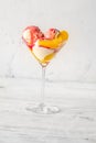 Portion of Peach Melba Royalty Free Stock Photo