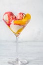 Portion of Peach Melba Royalty Free Stock Photo