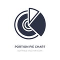 portion pie chart icon on white background. Simple element illustration from Business concept