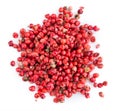 Portion of Pink Peppercorns isolated on white Royalty Free Stock Photo