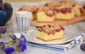 Portion of Plum Cake on a plate.