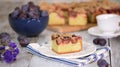 Portion of Plum Cake on a plate.