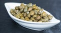 Portion of preserved Capres Royalty Free Stock Photo