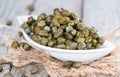Portion of preserved Capres Royalty Free Stock Photo