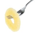 Preserved Pineapple Rings isolated on white background Royalty Free Stock Photo