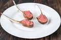 Portion of rack of lamb Royalty Free Stock Photo
