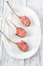 Portion of rack of lamb Royalty Free Stock Photo