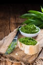 Portion of Ramson Pesto Royalty Free Stock Photo
