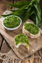 Portion of Ramson Pesto Royalty Free Stock Photo