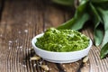 Portion of Ramson Pesto Royalty Free Stock Photo