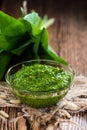 Portion of Ramson Pesto Royalty Free Stock Photo