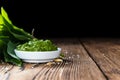 Portion of Ramson Pesto Royalty Free Stock Photo