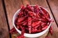 Portion of red Chillis Royalty Free Stock Photo