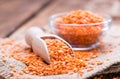 Portion of Red Lentils Royalty Free Stock Photo