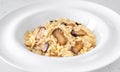 Portion risotto with mushrooms