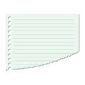 Portion of the sheet of paper in a line on an isolated white background. Vector illustration.