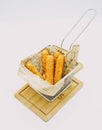 portion of sticks stuffed with mozzarella Royalty Free Stock Photo