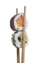 Portion sushi isolated Royalty Free Stock Photo