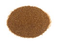 Portion of teff grain on a white background