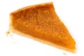 Portion of treacle tart isolated on white Royalty Free Stock Photo