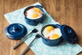 Portioned casserole from vegetables and eggs in Italian style.