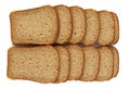 Portioned rye bread