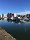 Portishead marina in winter sun