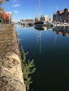 Portishead marina in winter sun