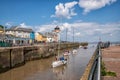 Portishead Marina, Yachts entering Marina from The River Severn