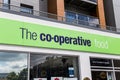 Portishead, UK- August 10, 2023: Coop The retail shop of co-operative food store logo sign Royalty Free Stock Photo