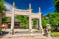 PORTLAND, OR - AUGUST 18, 2017: Lan Su Chinese Garden on a sunny