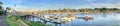 PORTLAND, OR - AUGUST 19, 2017: Panoramic view of Hayden Bay wit