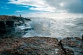 Portland Bill Lighthouse, Dorset, England coastline Royalty Free Stock Photo