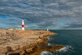 Portland Bill Lighthouse. Dorset coast in Isle of Portland, UK. Royalty Free Stock Photo