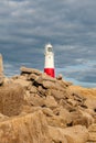 Portland Bill Lighthouse. Dorset coast in Isle of Portland, UK. Royalty Free Stock Photo