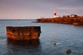 Portland Bill lighthouse on an early morning, Dorset. Royalty Free Stock Photo