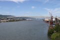 Portland city bridges and river
