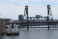 Portland city bridges and river