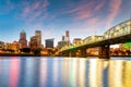 Portland city downtown skyline  cityscape of Oregon, in USA Royalty Free Stock Photo