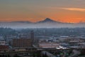 Portland City Eastside at Sunrise Royalty Free Stock Photo