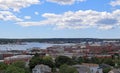 Portland City Skyline from Portland Observatory on Munjoy Hill Royalty Free Stock Photo